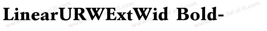 LinearURWExtWid Bold字体转换